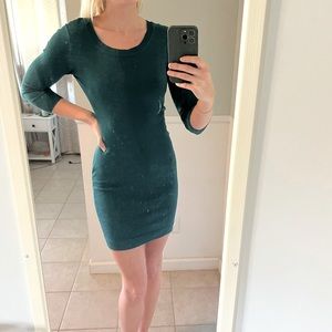 Body Central emerald green sweater dress